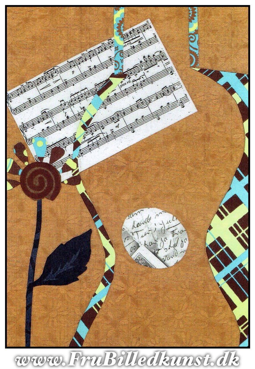 www.FruBilledkunst.dk - Picasso guitar collage art lesson 3rd grade