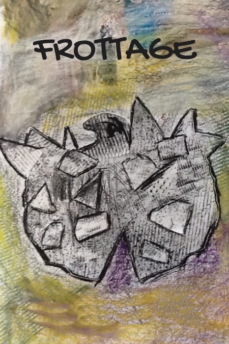 Frottage elevbog forside - www.FruBilledkunst.dk